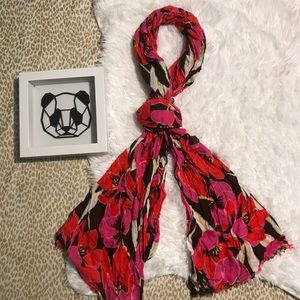 Kate Spade Rio de Janiero pink tropical scarf